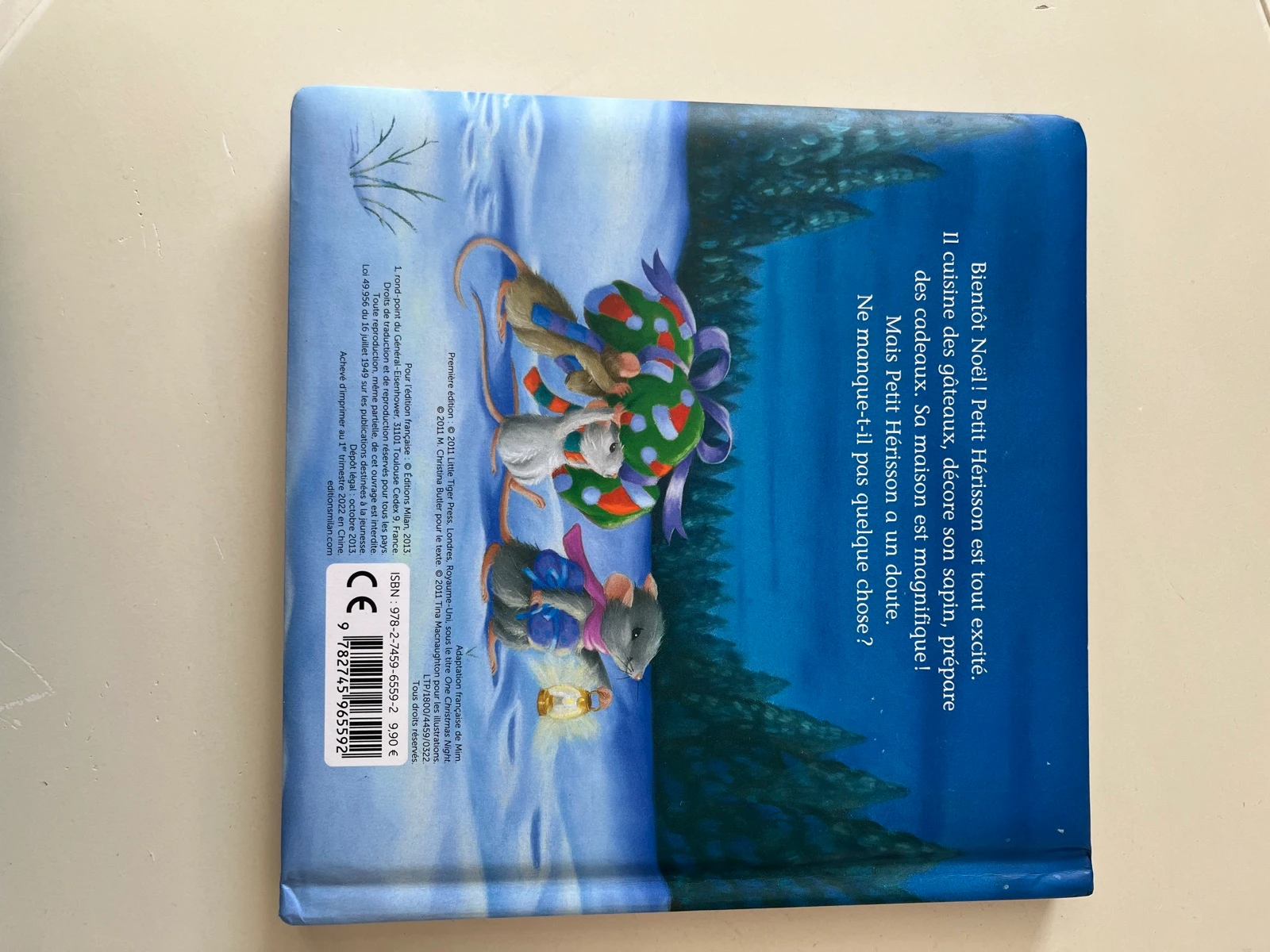 Libro « ¡Feliz Navidad, pequeño erizo! » - un libro que brilla - M. Christina Butler, Tina Macnaughton - Milan - Muy buen estado – photo 3